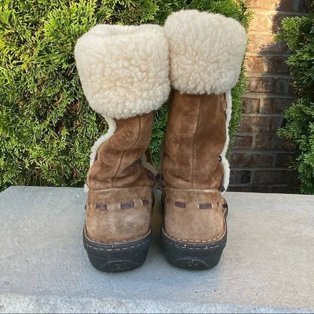 UGG Elijo Tan Suede Winter Boots size 7